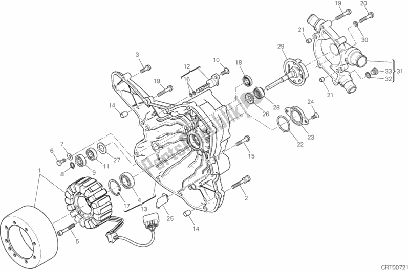 Alle onderdelen voor de Generator Deksel van de Ducati Hypermotard 939 SP USA 2017